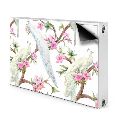 Cobertura magnética para radiador Pavões brancos