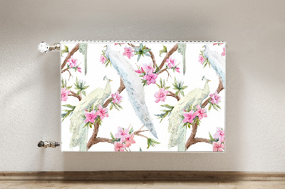 Cobertura magnética para radiador Pavões brancos