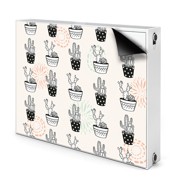 Capa magnética para radiador Cactos em vasos