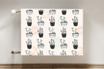 Capa magnética para radiador Cactos em vasos