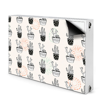 Capa magnética para radiador Cactos em vasos