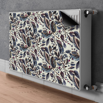 Capa magnética para radiador Folhas vintage