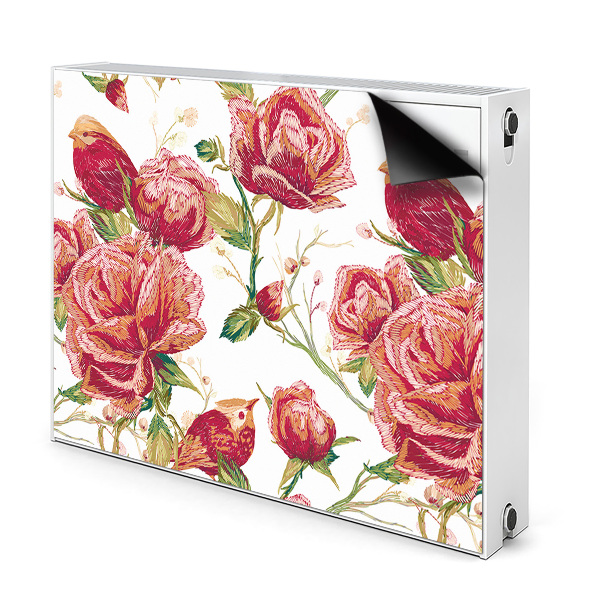 Capa magnética para radiador pássaros vermelhos