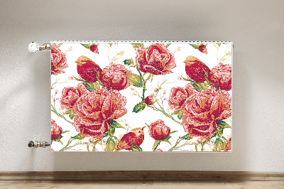 Capa magnética para radiador pássaros vermelhos