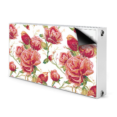 Capa magnética para radiador pássaros vermelhos