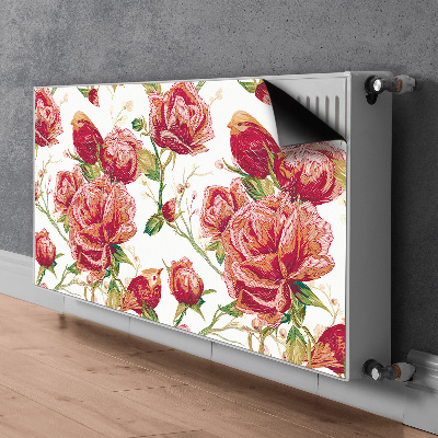 Capa magnética para radiador pássaros vermelhos