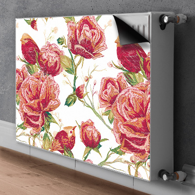 Capa magnética para radiador pássaros vermelhos