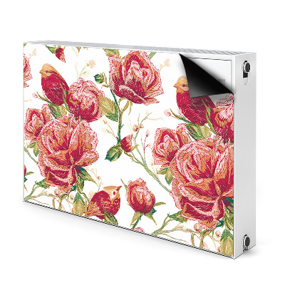 Capa magnética para radiador pássaros vermelhos