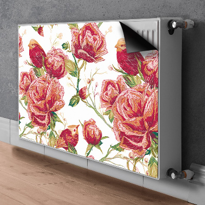 Capa magnética para radiador pássaros vermelhos