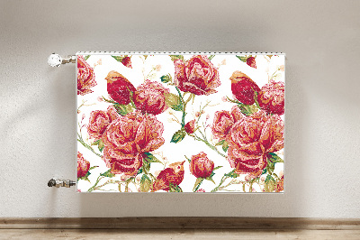 Capa magnética para radiador pássaros vermelhos