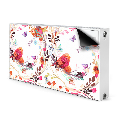 Cobertura magnética para radiador Pássaros em um galho