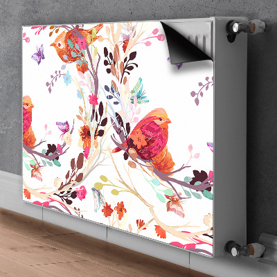 Cobertura magnética para radiador Pássaros em um galho