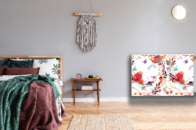 Cobertura magnética para radiador Pássaros em um galho