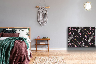 Cobertura magnética para radiador Garças e flores