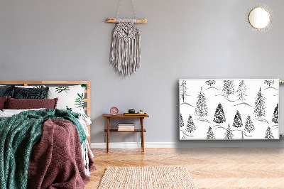 Cobertura magnética para radiador Árvore de Natal de inverno