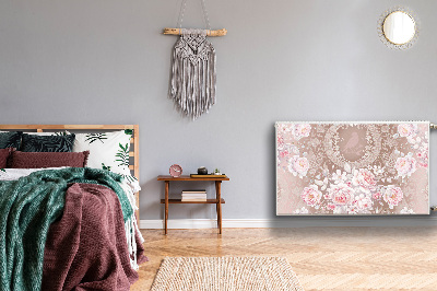 Cobertura magnética para radiador rosas brancas