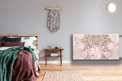 Cobertura magnética para radiador rosas brancas