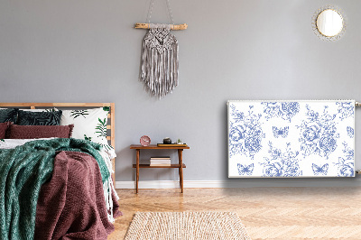 Cobertura magnética para radiador Borboletas e flores