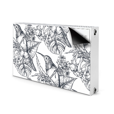 Capa magnética para radiador pássaros desenhados