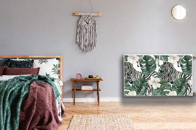 Capa magnética para radiador Zebras nas folhas