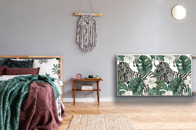 Capa magnética para radiador Zebras nas folhas