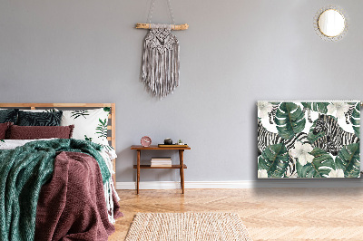 Capa magnética para radiador Zebras nas folhas