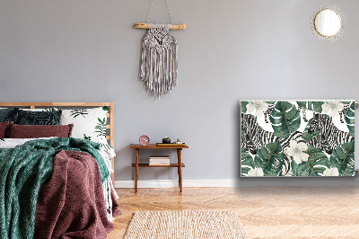 Capa magnética para radiador Zebras nas folhas