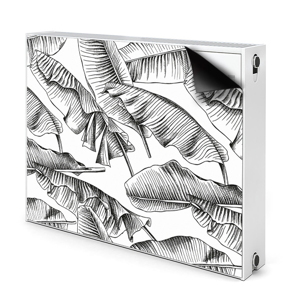 Cobertura magnética para radiador Folhas pretas