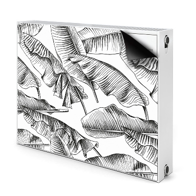 Cobertura magnética para radiador Folhas pretas