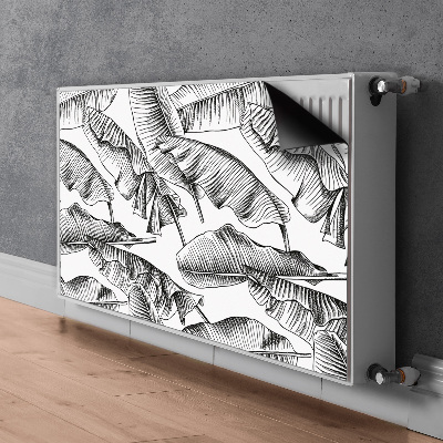 Cobertura magnética para radiador Folhas pretas