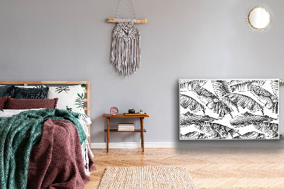 Cobertura magnética para radiador Folhas pretas