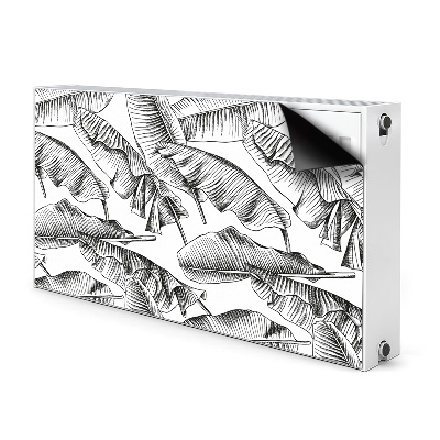 Cobertura magnética para radiador Folhas pretas