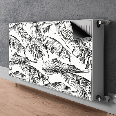 Cobertura magnética para radiador Folhas pretas
