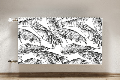 Cobertura magnética para radiador Folhas pretas