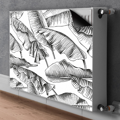 Cobertura magnética para radiador Folhas pretas