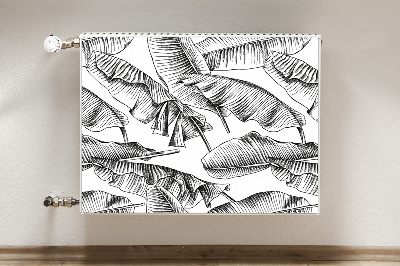 Cobertura magnética para radiador Folhas pretas