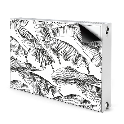 Cobertura magnética para radiador Folhas pretas