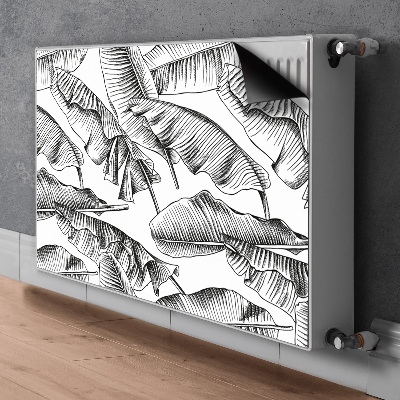 Cobertura magnética para radiador Folhas pretas