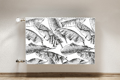 Cobertura magnética para radiador Folhas pretas