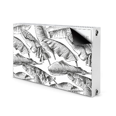 Cobertura magnética para radiador Folhas pretas