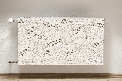 Cobertura magnética para radiador Jornais antigos