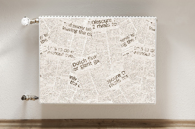 Cobertura magnética para radiador Jornais antigos