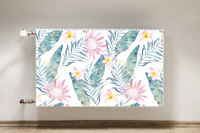 Cobertura magnética para radiador Flores rosa claro