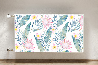 Cobertura magnética para radiador Flores rosa claro