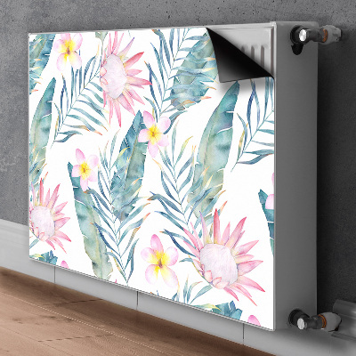 Cobertura magnética para radiador Flores rosa claro