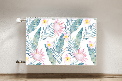 Cobertura magnética para radiador Flores rosa claro