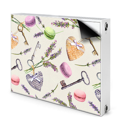 Capa magnética para radiador Corações e pão de gengibre