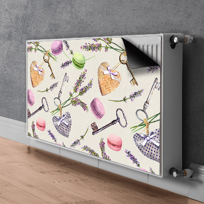 Capa magnética para radiador Corações e pão de gengibre