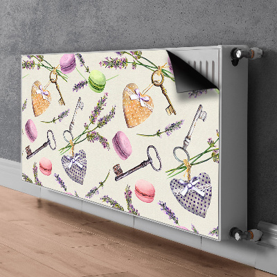 Capa magnética para radiador Corações e pão de gengibre