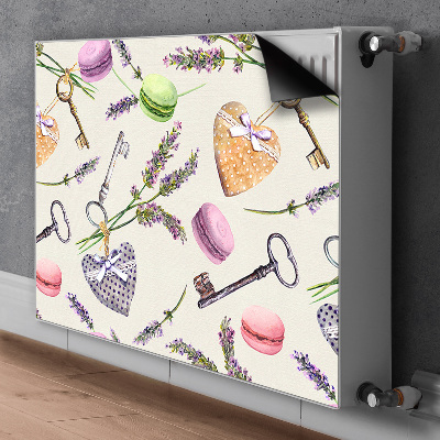Capa magnética para radiador Corações e pão de gengibre